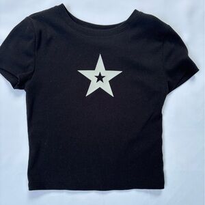Aeropostale Black Tee with Star Graphic
